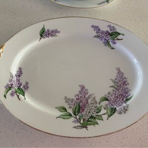 Devon by Citadel China Oval serving Lilac platter 15” x 10.5 inches